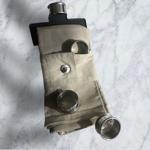 Pewter Napkin Rings & Linen Napkins